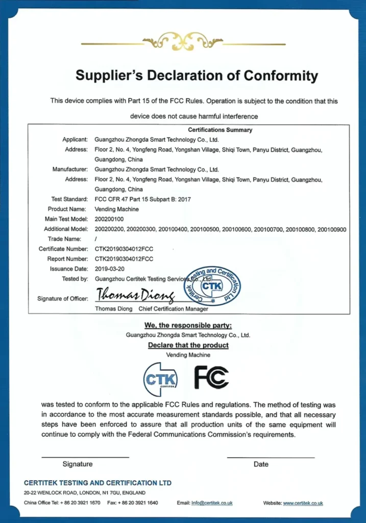 Certificat FC