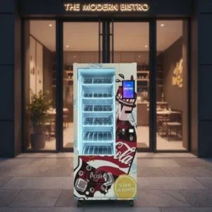 Mini distributeur automatique de boissons extérieur connecté
