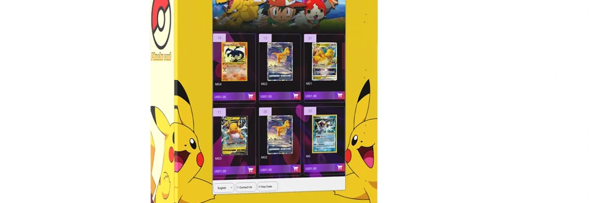 distributeur automatique de cartes Pokémon