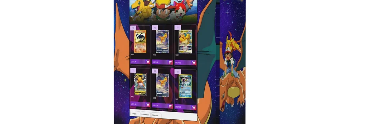 distributeur automatique de cartes Pokémon
